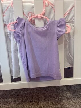 Ruffle Butts Lavender Ribbed Ruffle Sleeve Tank Top 6-12 months